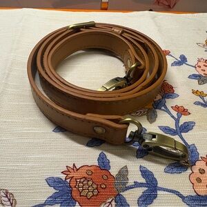 Adjustable Crossbody Strap Faux Leather Camel Antique Gold HW Handbag Purse Bag